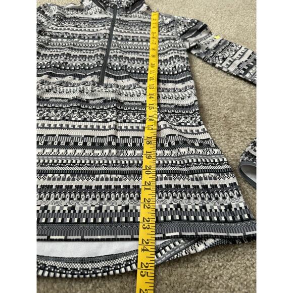 Nike 8-Bit Gray White 1/2-Zip Pullover Dri-Fit Pullover Top Shirt Hyperwarm Sm - Picture 6 of 9